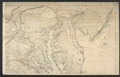 A Map of the Most Inhabited Part of Virginia by Joshua and Jefferson Peter Fry