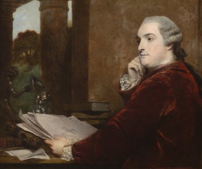 Portrait of William Henry Cavendish Bentinck, 3rd Duke of Portland at His Desk (Detail) by Joshua Reynolds