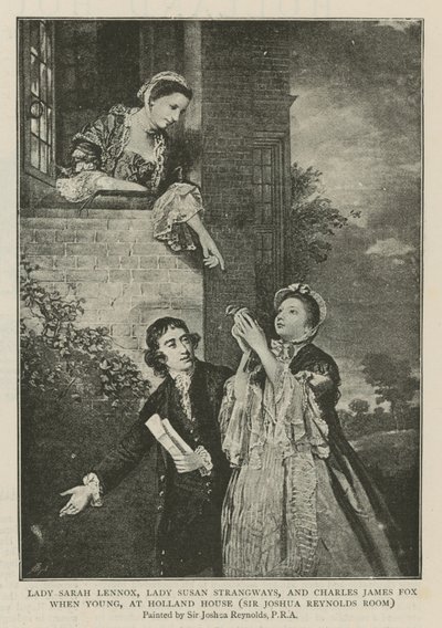 Lady Sarah Lennox, Lady Susan Strangways and Charles James Fox when young, at Holland House by Joshua Reynolds