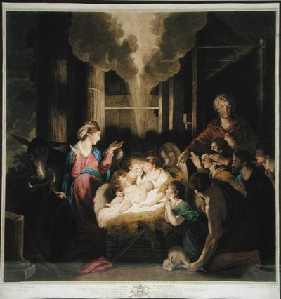 The Nativity, drawn by Josiah Boydell and engraved by G.J & J.G Fracius by Joshua after Reynolds