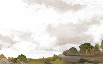 Calm Impressionist Landscape by Josie George