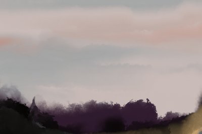 Misty Purple Mountains by Josie George