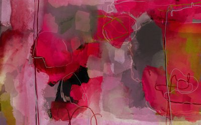 Vibrant Pink Abstract by Josie George