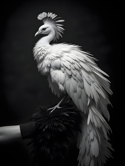White Peacock Majesty by Josie George