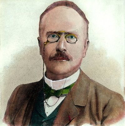 Edouard Branly, 20th century (engraving) by Josse Photo