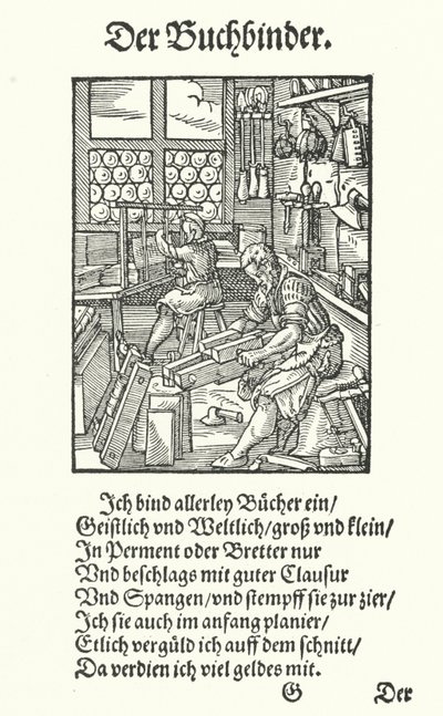 The Bookbinder by Jost (after) Amman