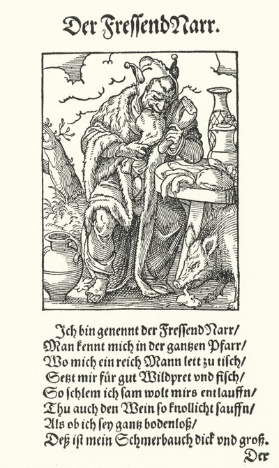 The Gluttonous Fool by Jost (after) Amman