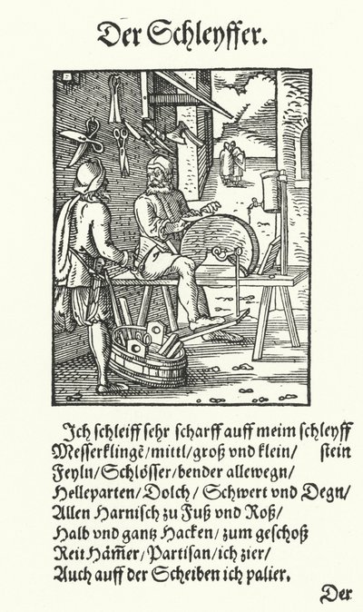 The Knife Grinder by Jost (after) Amman
