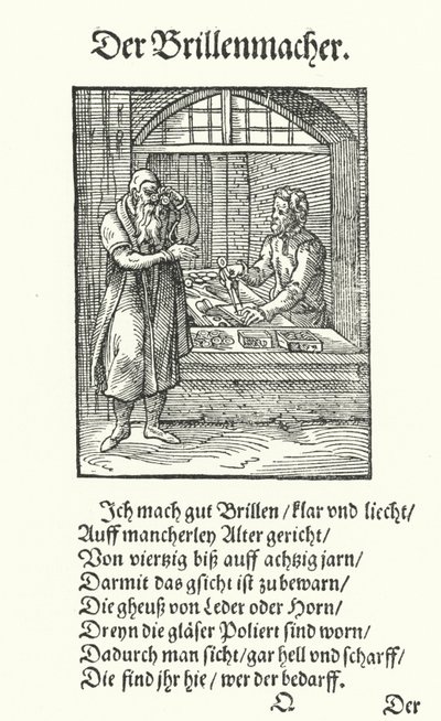 The Spectacles Maker by Jost (after) Amman