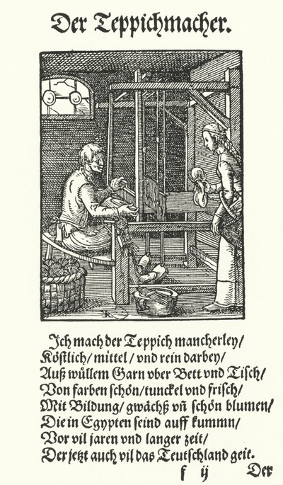 The Tapestry Weaver by Jost (after) Amman