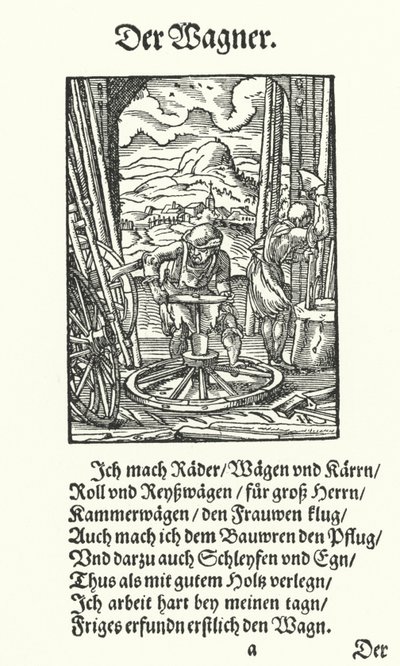 The Wheelwright by Jost (after) Amman