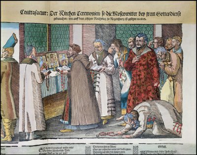 The Great Embassy of Ivan IV of Russia to the Holy Roman Emperor at Regensburg (detail) by Jost Amman