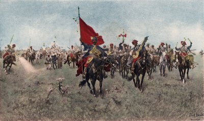 Kurdish Cavalry on the March by Jozef Brandt