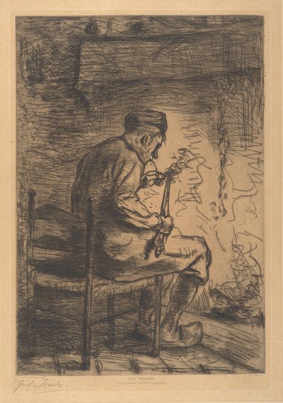 The Smoker by Jozef Israëls