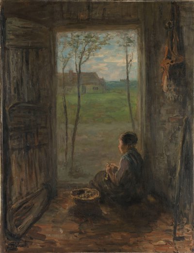 A Laren Scene by Jozef Israëls