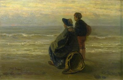Mother and Child on a Seashore, c. 1890 by Jozef Israëls