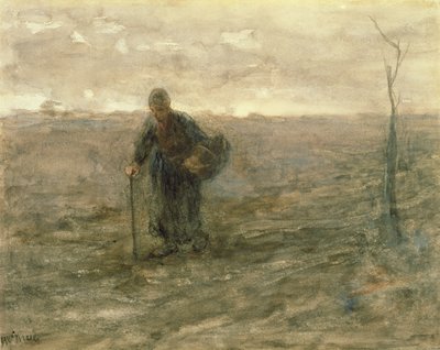 Old Woman on the Heath by Jozef Israëls