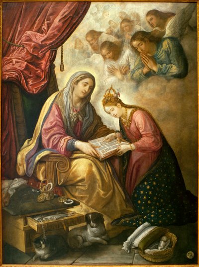 Saint Anne Teaching the Virgin to Read (circa 1615) by Juan de Roelas