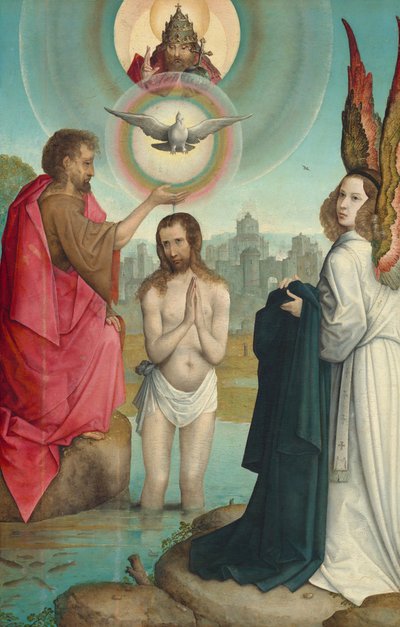 The Baptism of Christ, c.1508-1519 by Juan de Flandes