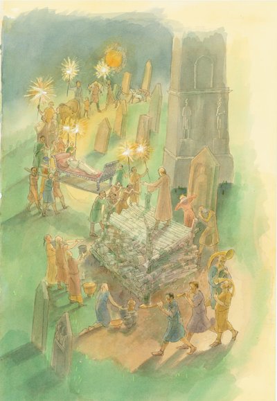 Funeral Procession, Brougham Roman Cemetery, Cumbria by Judith Dobie