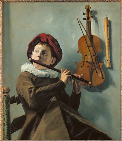 Boy Playing the Flute by Judith Leyster