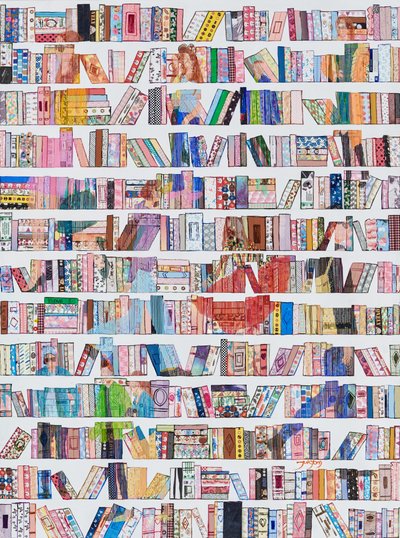 Colorful Bookshelf Patterns by Jukyong Park