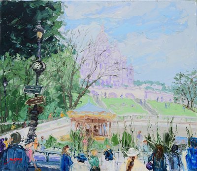 Sacre Coeur Montmartre Carousel by Jukyong Park