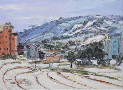 Snowy Urban Hillside by Jukyong Park