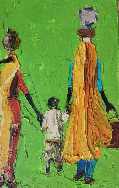 Vibrant African Village Walk by Jukyong Park