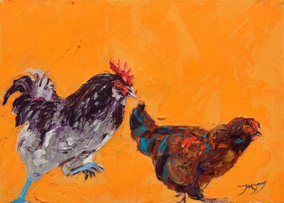 Vibrant Farmyard Pair by Jukyong Park