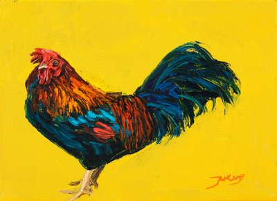 Vibrant Rooster by Jukyong Park