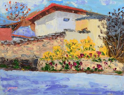 Vibrant Village Garden by Jukyong Park
