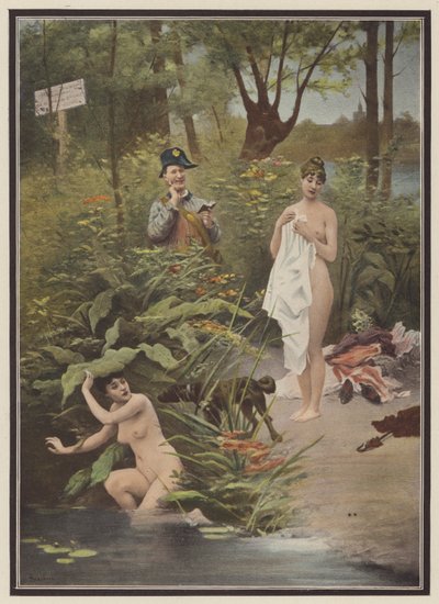 Women Caught in the Act of Bathing by Jules (after) Scalbert