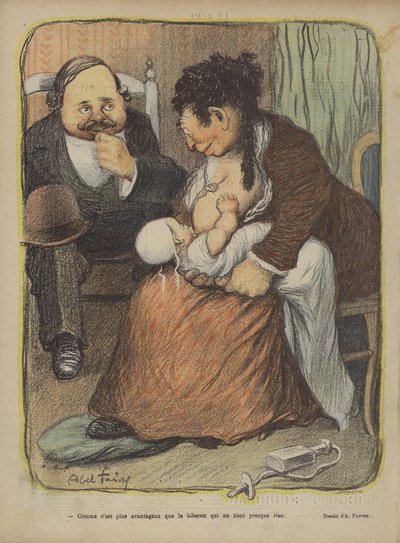 Illustration for Le Rire by Jules Abel Faivre