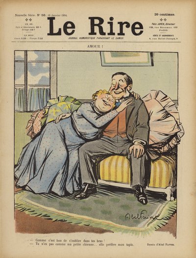 Love! (Illustration for Le Rire) by Jules Abel Faivre