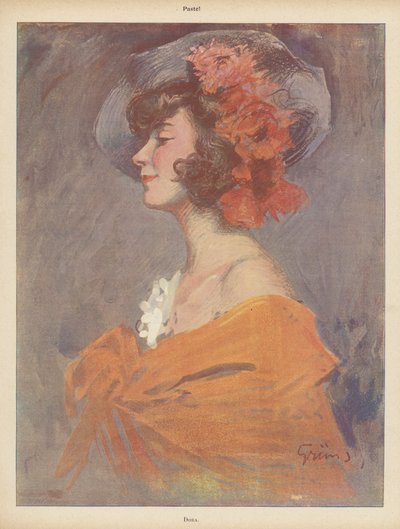 Dora: Portrait of a Young Woman by Jules Alexandre Gruen or Grun