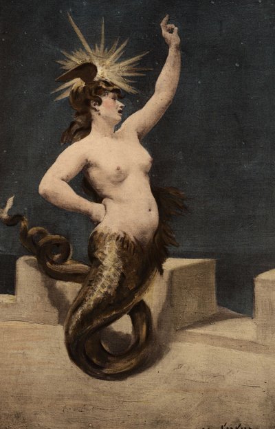 The Melusine Fairy. Pantagruel. Illustration by Jules Garnier. In 