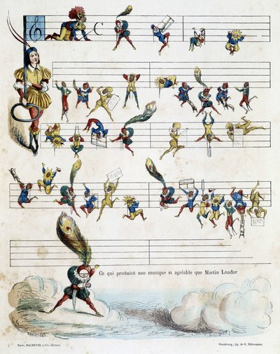 Notes of Music on a Score by Jules Baric