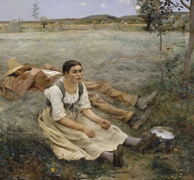 Hay making, 1877 by Jules Bastien Lepage