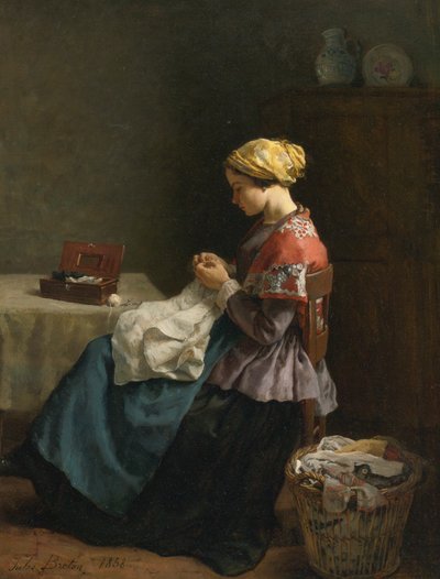 The Little Seamstress by Jules Breton