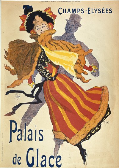 Advertising for the Ice Palace in the Champs-Elysées, by Jules Cheret by Jules Cheret