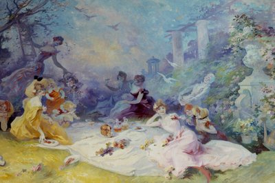 Breakfast on the grass by Jules Cheret
