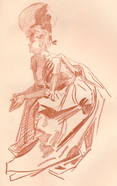 Drawing in Sanguine by Jules Cheret