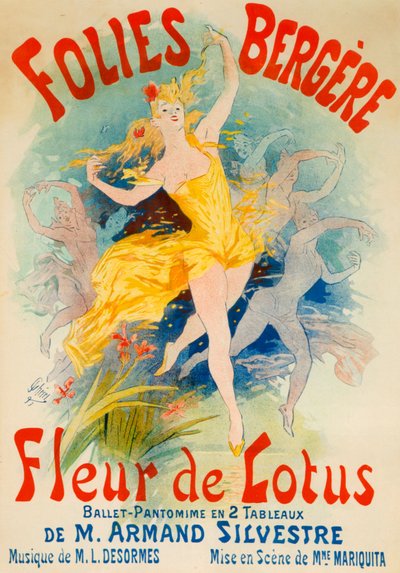 Lotus Flower Ballet for the Folies Bergère, Paris by Jules Cheret