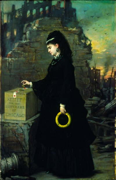 Relief for the Sufferers of Chicago, 1872 by Jules Emile Saintin