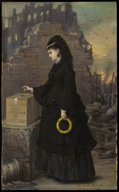 Relief for the Sufferers of Chicago, 1872 by Jules Emile Saintin