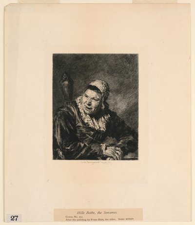 Hille Bobbe, the Sorceress, from "Etchings of Pictures in the Metropolitan Museum, New York" by Jules Ferdinand Jacquemart