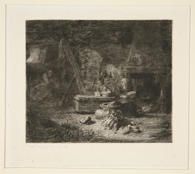 Interior of a Dutch Kitchen by Jules Ferdinand Jacquemart