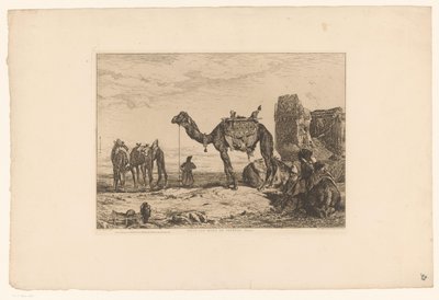 Landscape with Camels by Ruins by Jules Joseph Augustin Laurens