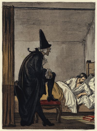 Illustration for memoirs of Casanova by Jules Marie Auguste Leroux